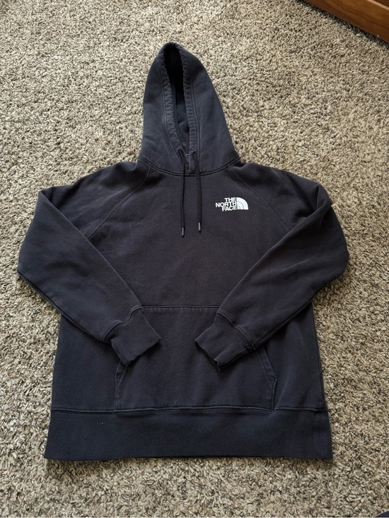 The North Face Tops - The North Face Black Pullover Hoodie with White Logo